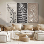 Minimalist Botanical Wall Art Canvas Print, Framed and Ready to Hang