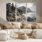 Serene Coastal View of Acadia National Park