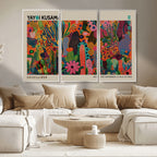 Framed Yayoi Kusama 1986 Wall Art Print | Japanese Wall Art, Wabi Sabi Abstract Landscape