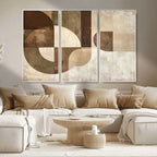 Wabi Sabi Geometric Wall Art | Abstract Modern Minimalist Canvas Print