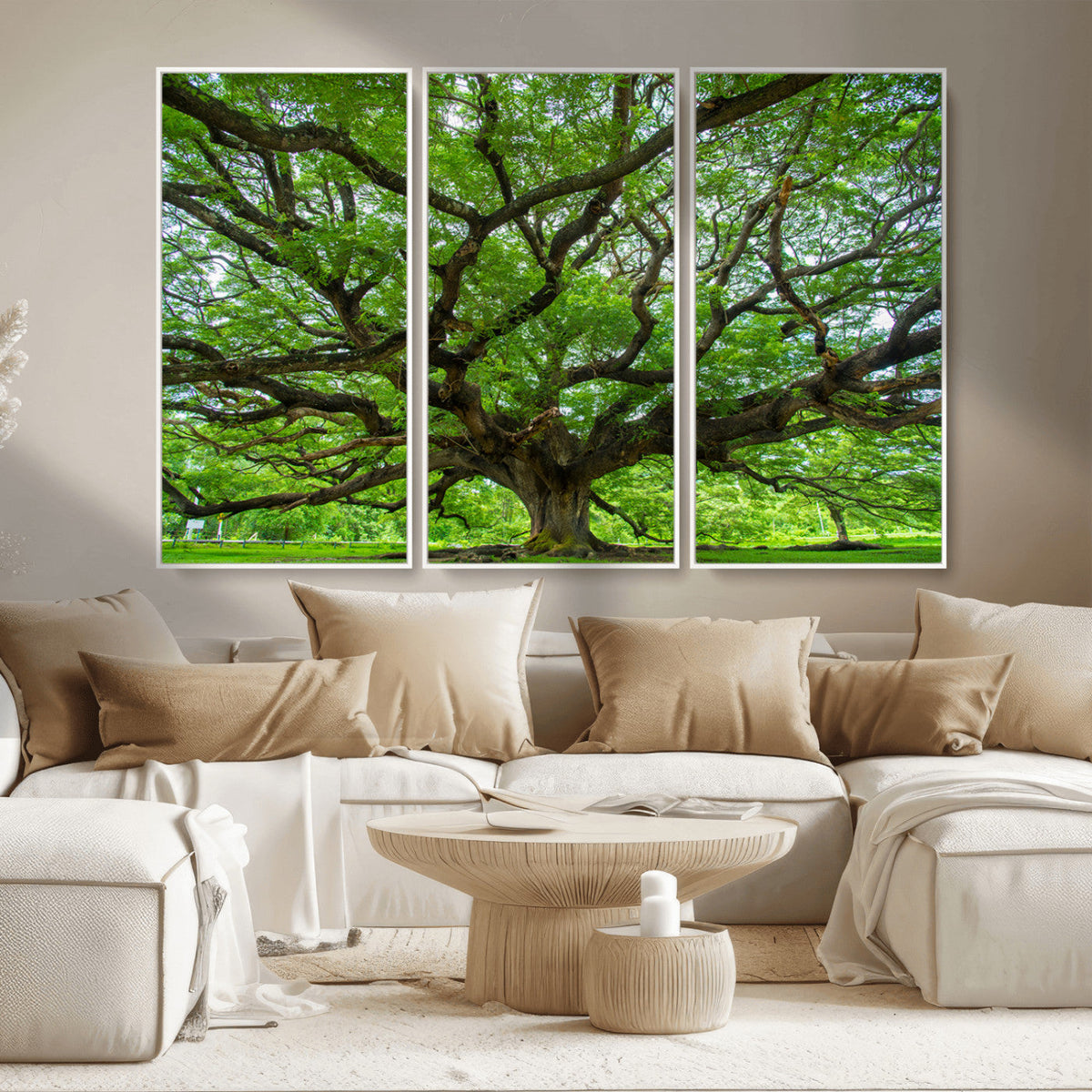 Ancient Tree Wall Art Canvas Print, Framed Sprawling Branches