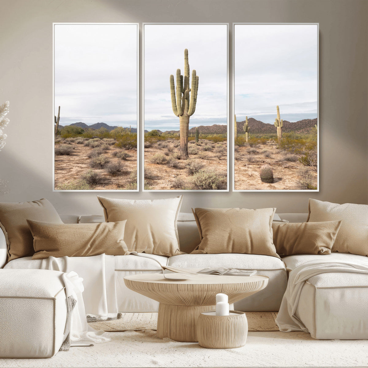Saguaro Cactus Wall Art | Framed Desert Canvas Artwork