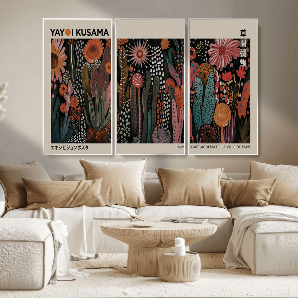 Modern Japanese Wall Art Canvas Print, Framed Abstract Mount Fuji Zen Landscape