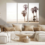 Coastal Light Wall Art Canvas Print, Framed Relaxing Shoreline Art, Minimalist Ocean Tropical Decor