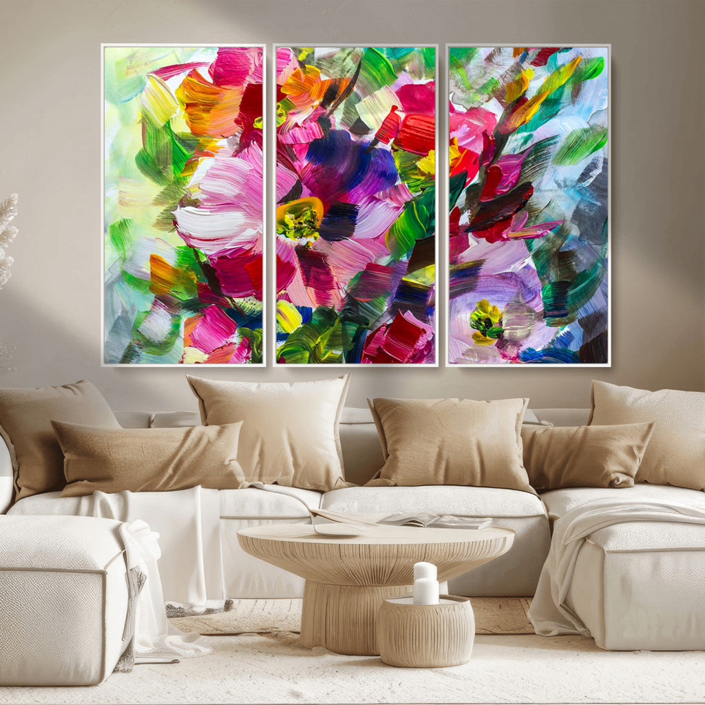 Oil Flower Abstract Canvas Print