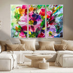 Oil Flower Abstract Canvas Print