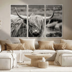 Cow Focus Canvas Wall Art Print