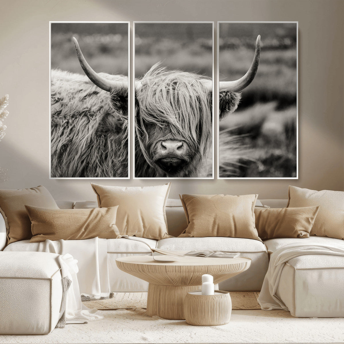 Cow Focus Canvas Wall Art Print