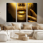 Gold and Women Wall Art Canvas Print