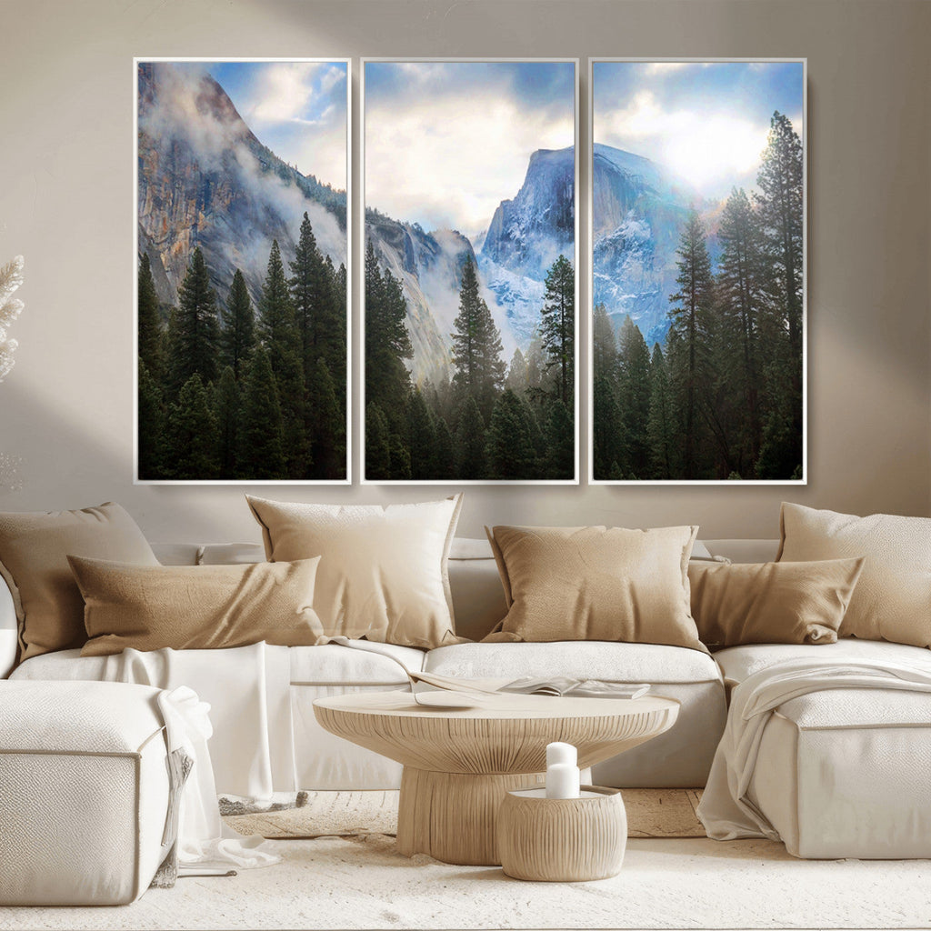 Half Dome Yosemite California Wall Art Canvas Print El Capitan