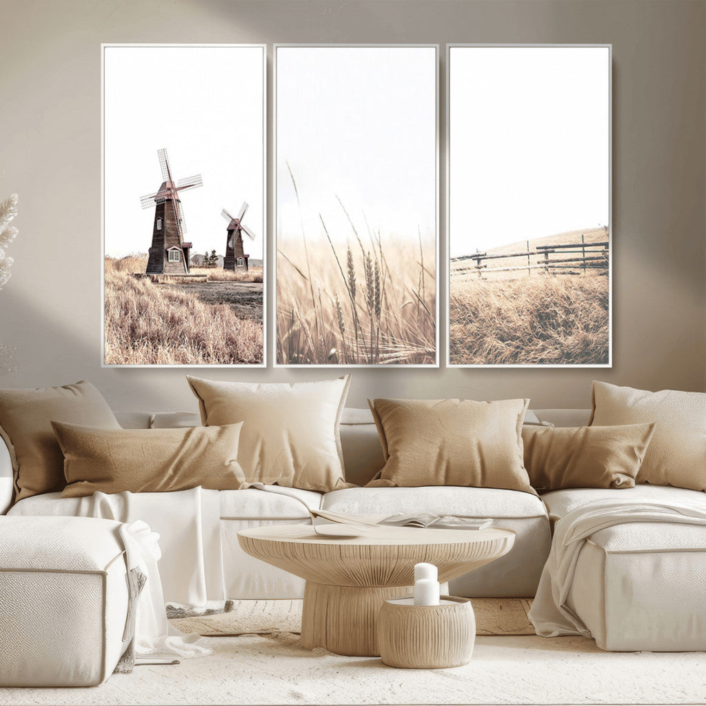 Farm Prints, Set of 6 Farmhouse Wall Art Canvas, Country House Decor