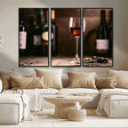 Red Wine and Bottle Canvas Print