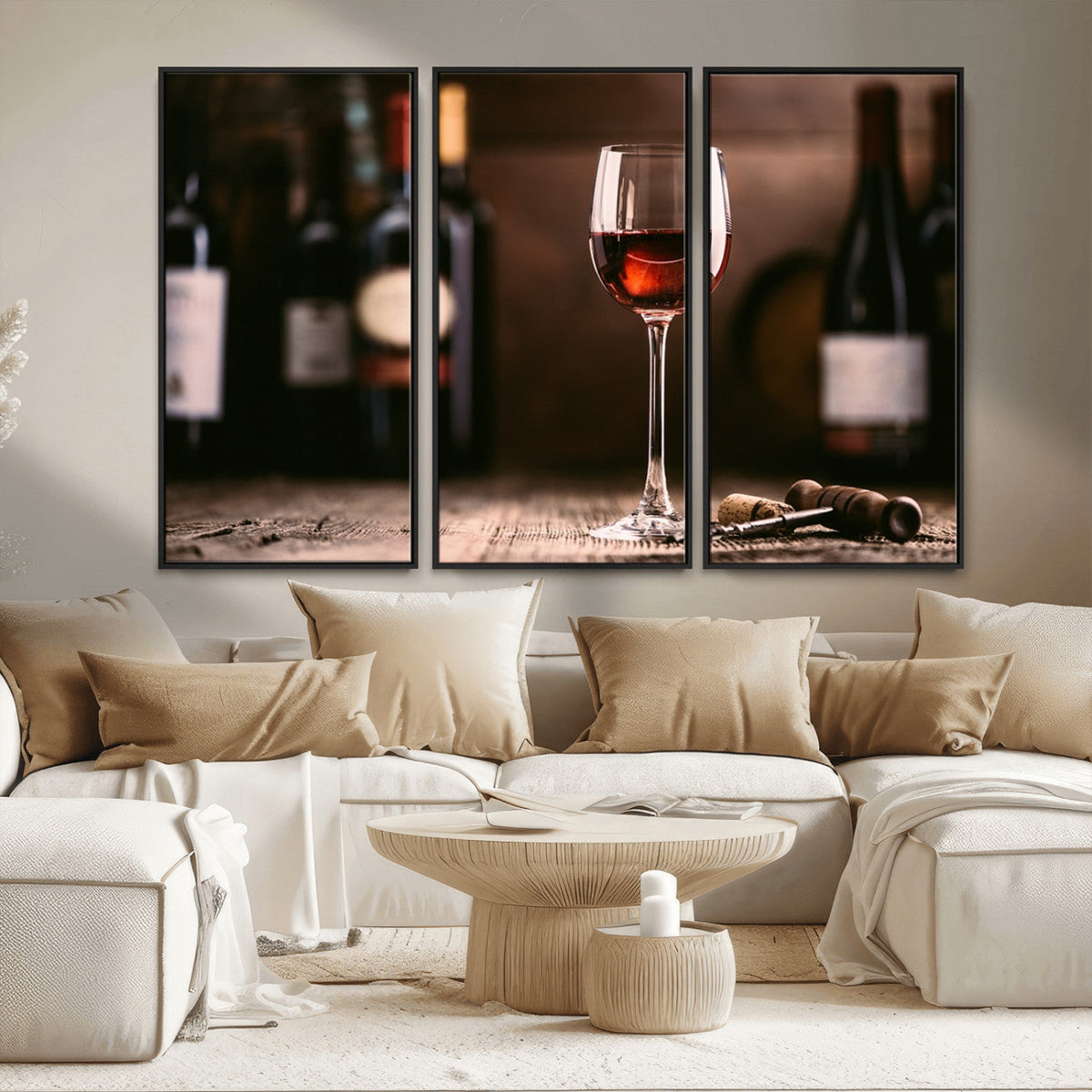 Red Wine and Bottle Canvas Print