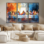 Abstract Watercolor The Last Supper Wall Art