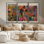 Framed Yayoi Kusama 1986 Wall Art Print | Japanese Wall Art, Wabi Sabi Abstract Landscape