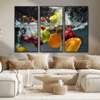 Kitchen Vegetables World Wall Art Canvas Print
