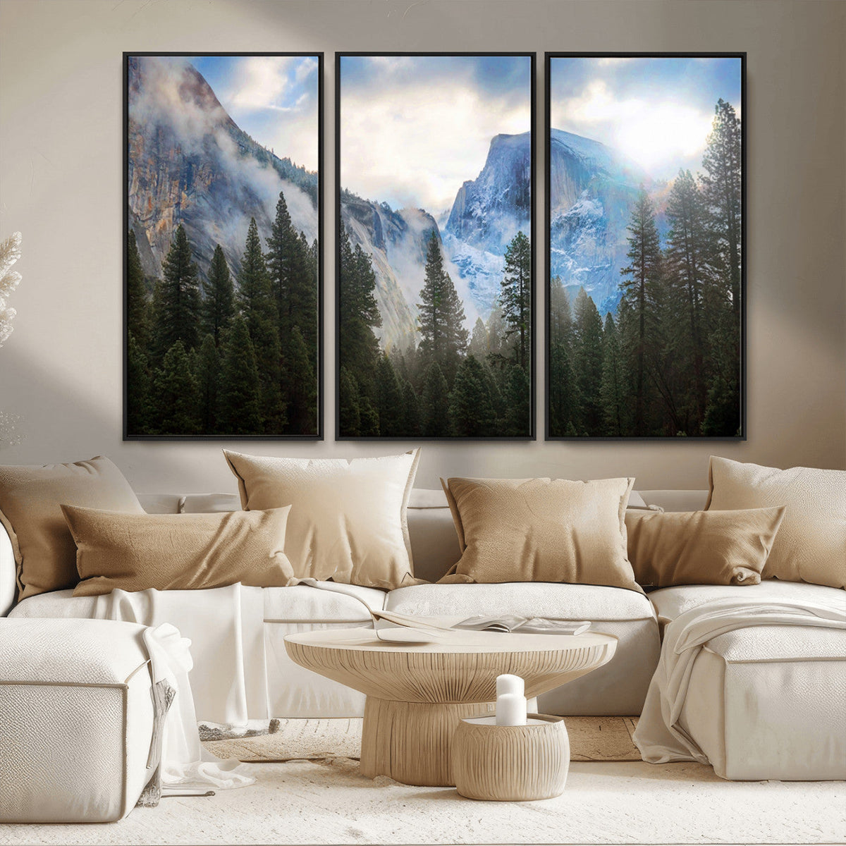 Half Dome Yosemite California Wall Art Canvas Print El Capitan