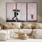 Banksy Wall Art Canvas Print | Framed Graffiti Street Art Picture