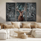 Wall Art Deer Art Animal Canvas, Framed Wall Art Deer Canvas