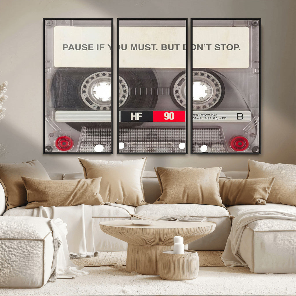 Music Cassette Iconic Wall Art Canvas Print