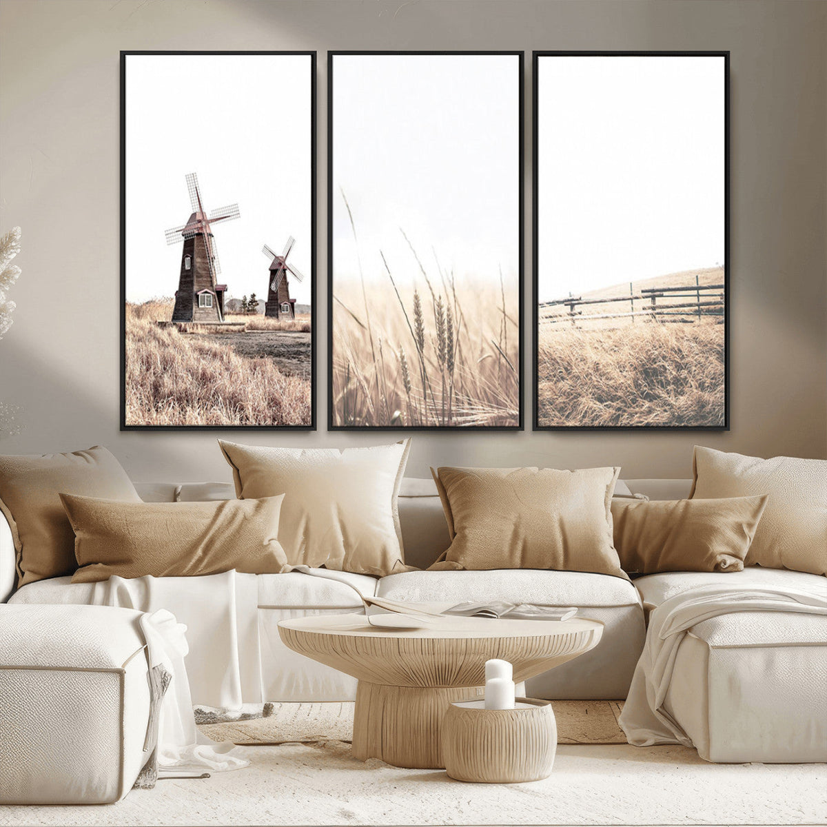 Farm Prints, Set of 6 Farmhouse Wall Art Canvas, Country House Decor