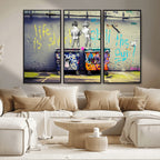 Banksy Life is Short Wall Art, Iconic Graffiti Street Art Canvas Print