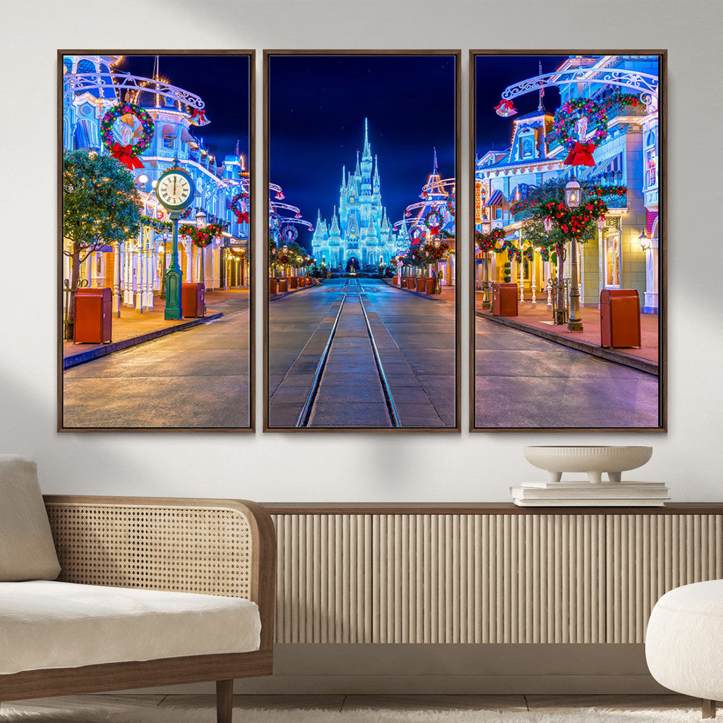 Disney Castle Wall Art | Large Magic Kingdom Canvas Artwork