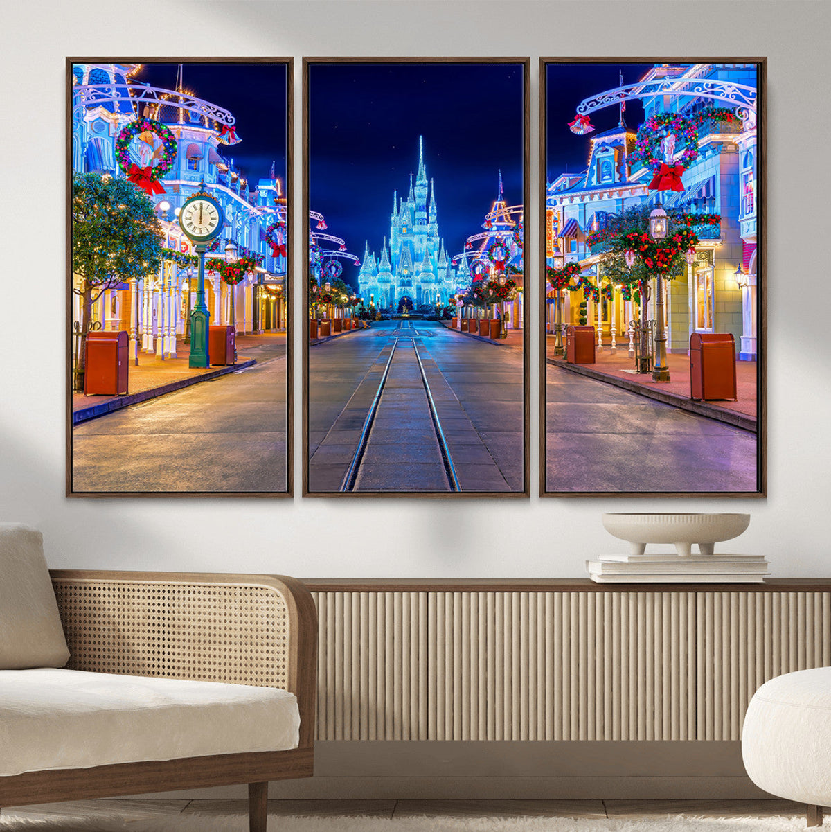 Disney Castle Wall Art | Large Magic Kingdom Canvas Artwork
