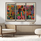 Framed Yayoi Kusama 1986 Wall Art Print | Japanese Wall Art, Wabi Sabi Abstract Landscape