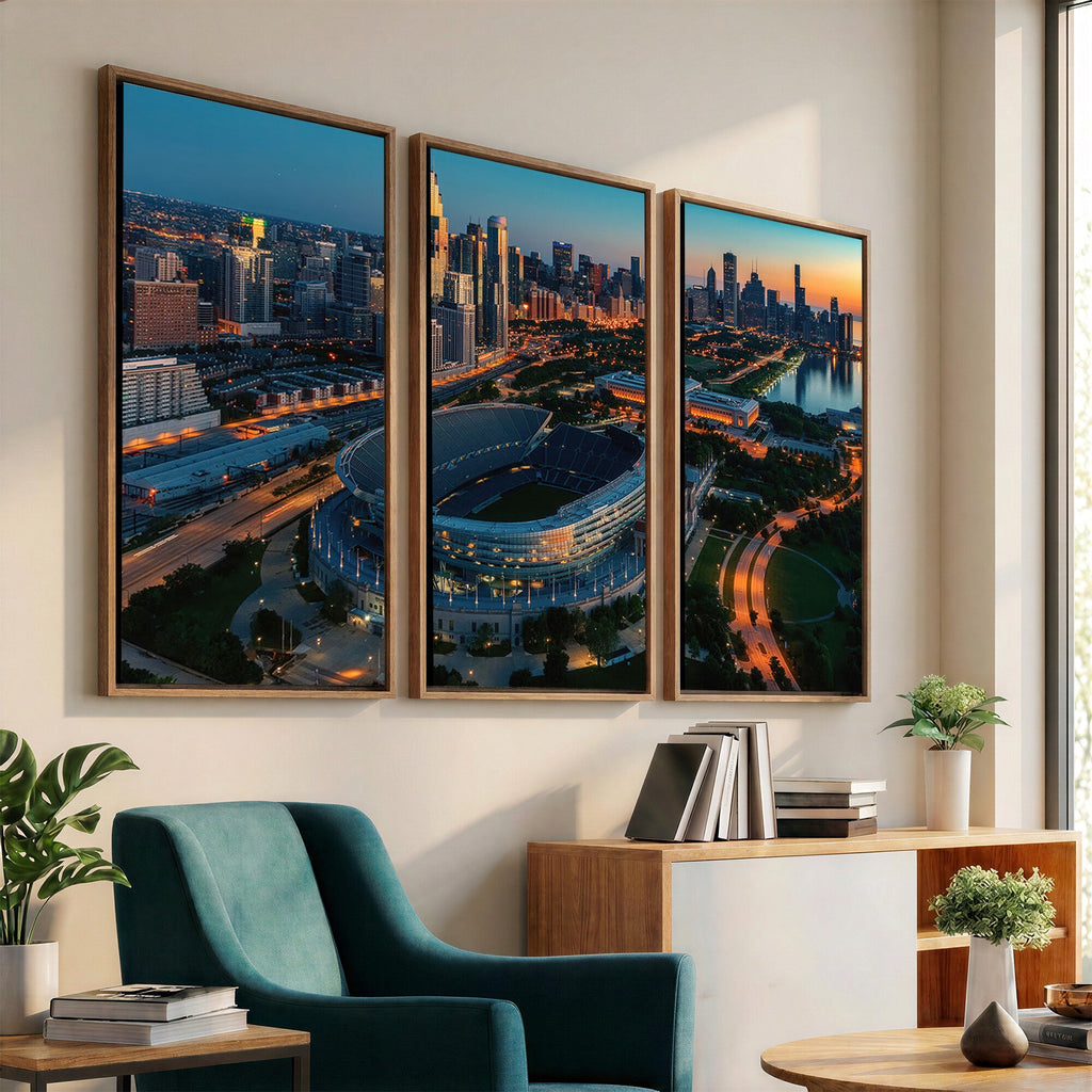 Chicago Bears Soldiers Field Wall Art Canvas Print