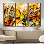 Butterfly Wall Art Canvas Print | Colorful Abstract Nature Artwork