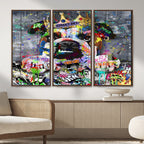Graffiti Dog Wall Art Decor for Teen Bedroom | Abstract Graffiti Animal Canvas