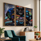 Graffiti American Football Player Street Art Wall Art Canvas Print