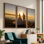 Create Your Own 3 Piece Photo Canvas, Personalized Triptych Wall Art
