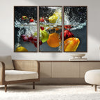 Kitchen Vegetables World Wall Art Canvas Print