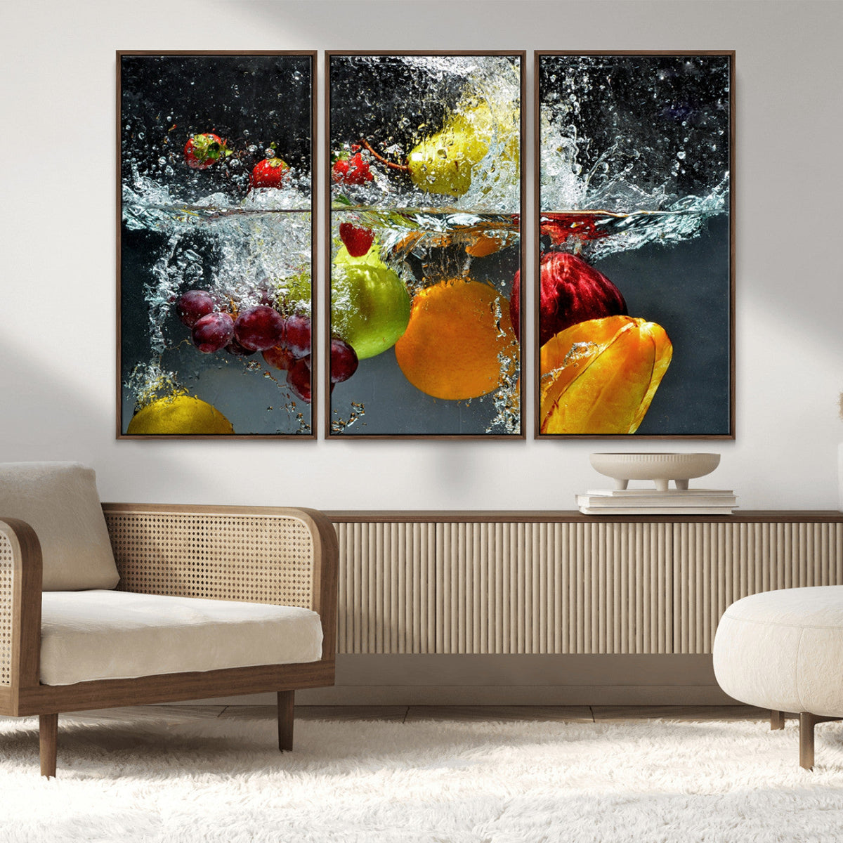 Kitchen Vegetables World Wall Art Canvas Print