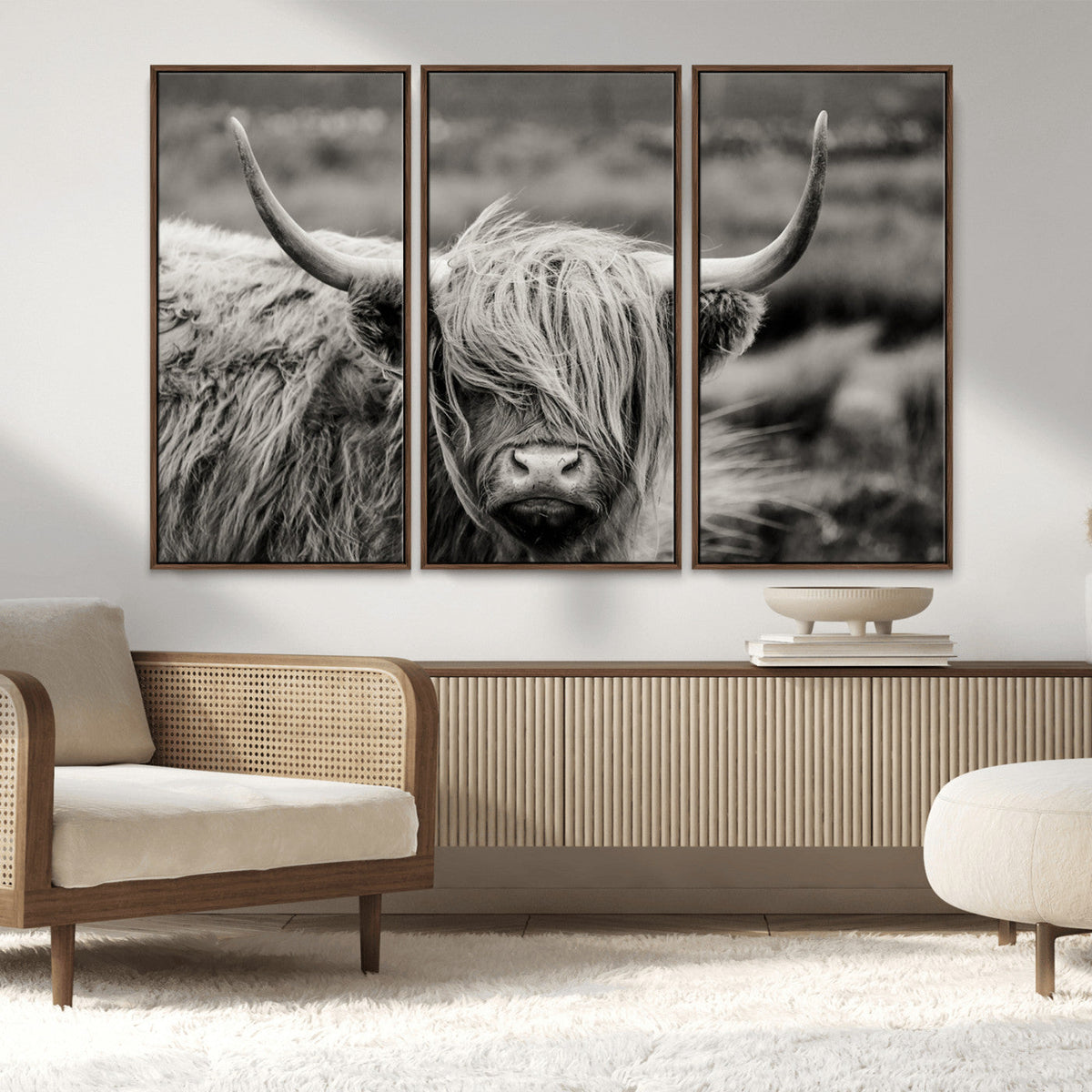 Cow Focus Canvas Wall Art Print