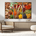 Spices Kitchen Wall Art Canvas Print