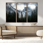 Wall Art Foggy Forest Landscape Canvas Print