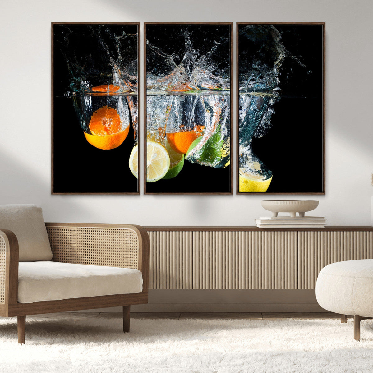 Kitchen Wall Art, Kitchen Fruits Art Canvas Print