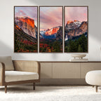 Yosemite Half Dome Wall Art Canvas Print El Capitan