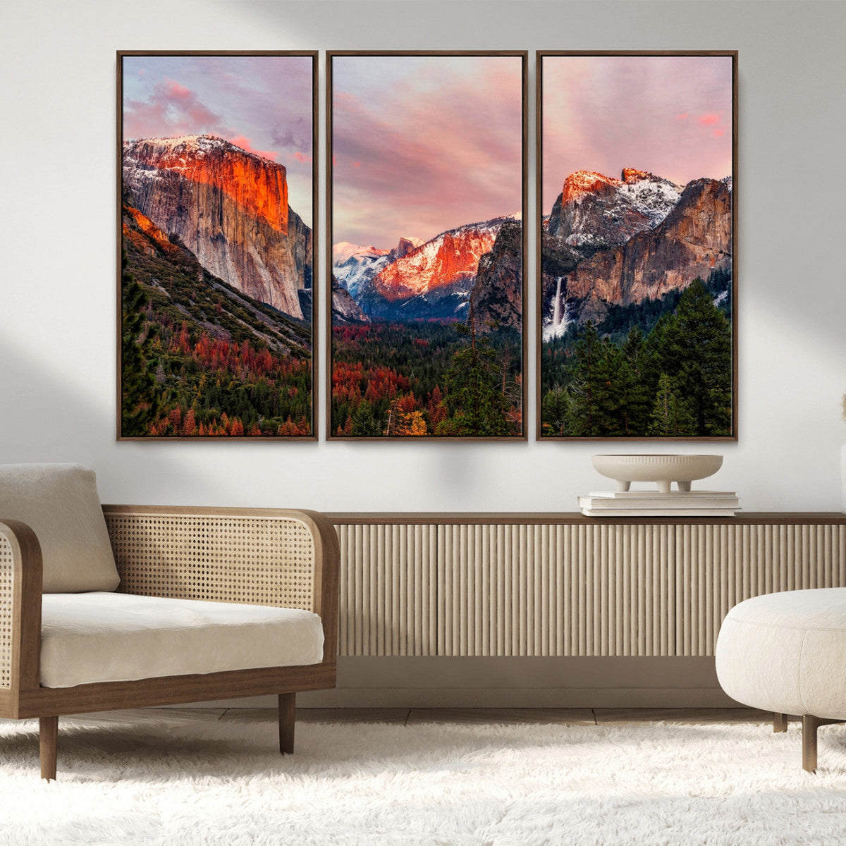 Yosemite Half Dome Wall Art Canvas Print El Capitan