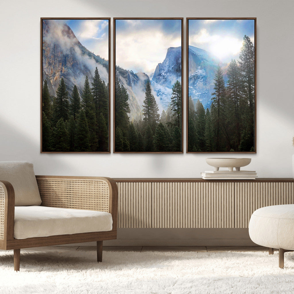 Half Dome Yosemite California Wall Art Canvas Print El Capitan