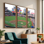 New York Mets Baseball Team Print, Citi Field Baseball Stadium Wall Art
