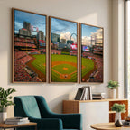 St. Louis Cardinals Baseball Team Print, Busch Stadium Wall Art, Framed and Ready to Hang