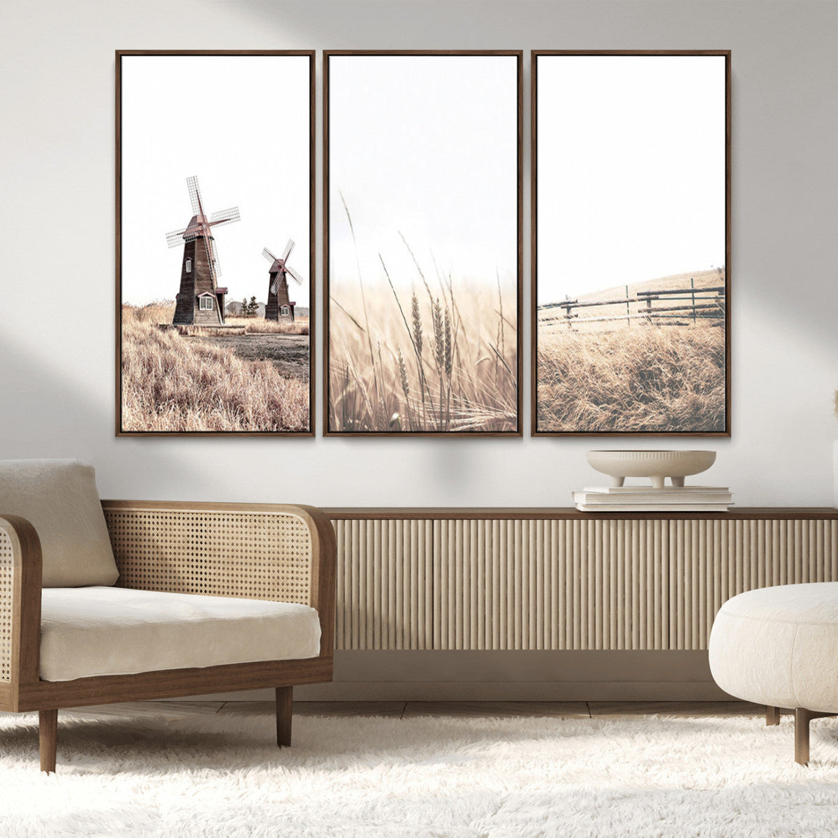 Farm Prints, Set of 6 Farmhouse Wall Art Canvas, Country House Decor