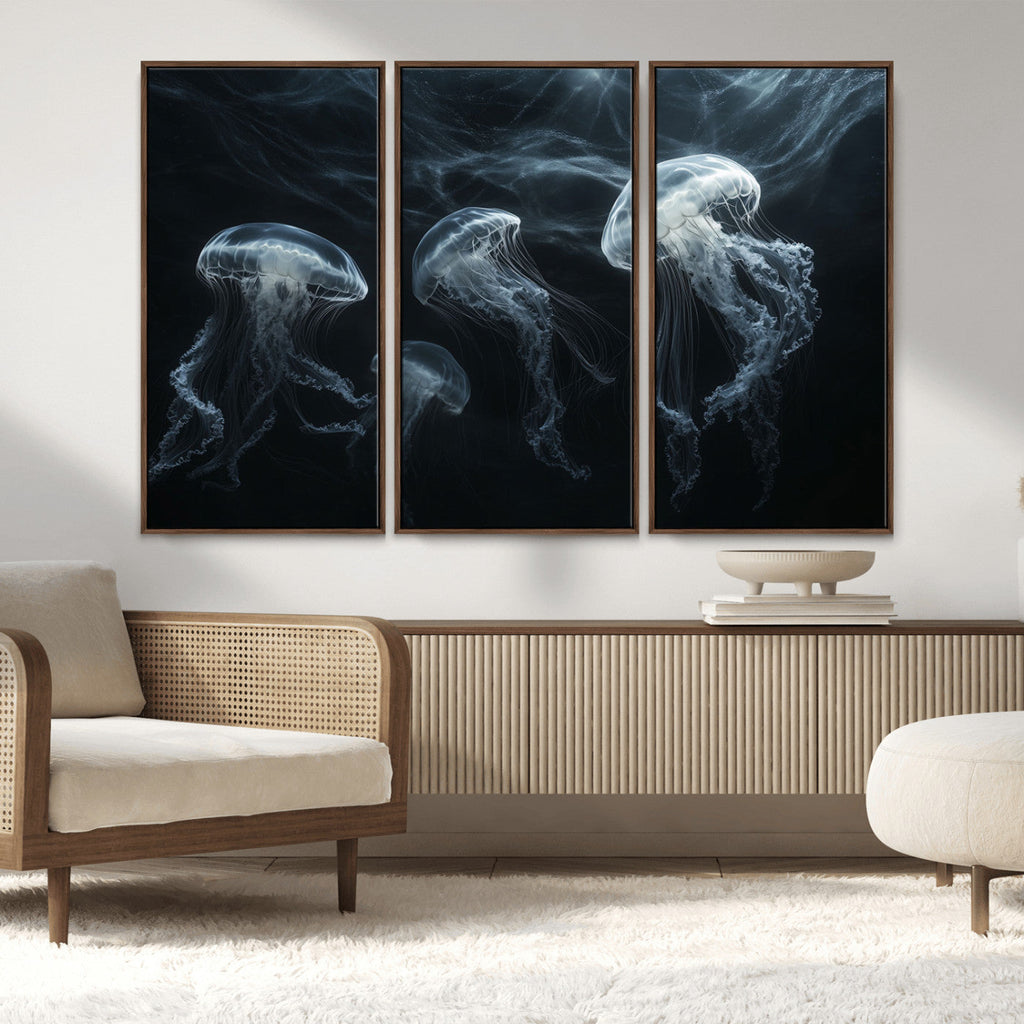 Jellyfish Wall Art Canvas Print, Elegant Wall Decor