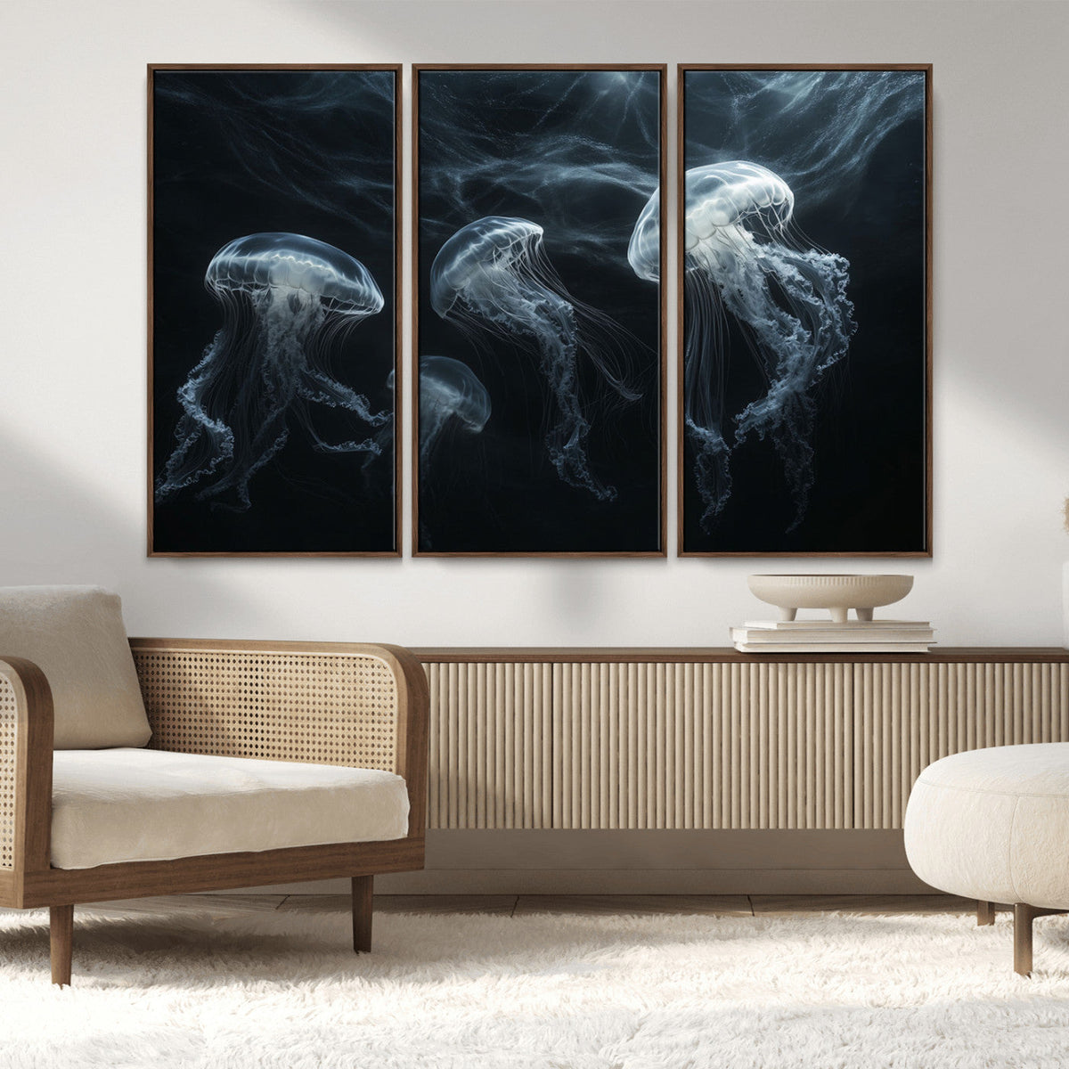 Jellyfish Wall Art Canvas Print, Elegant Wall Decor