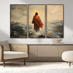 Jesus Walking on Water, Christian Wall Art, Jesus Christ Oil Painting Style Print