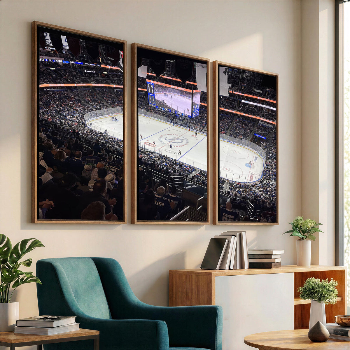 Amalie Arena Florida Wall Art Canvas Print, NHL Hockey, Framed and Ready to Hang